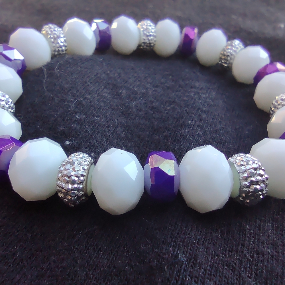 Frozen inspired Winter Handmade Beaded Bracelet